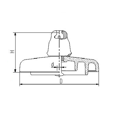Изолятор линейный подвесной стеклянный ПСВ-120Б