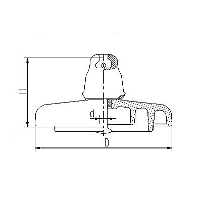Изолятор линейный подвесной стеклянный ПСВ-160А