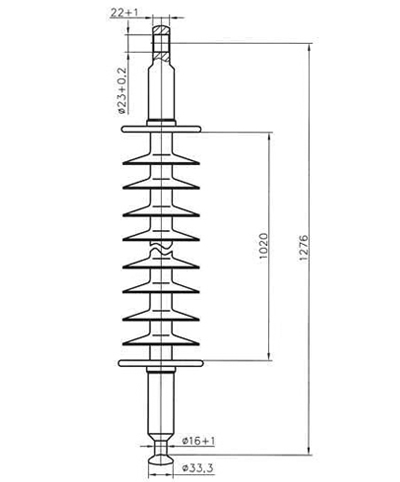  Изолятор линейный полимерный подвесной ЛК 120/110