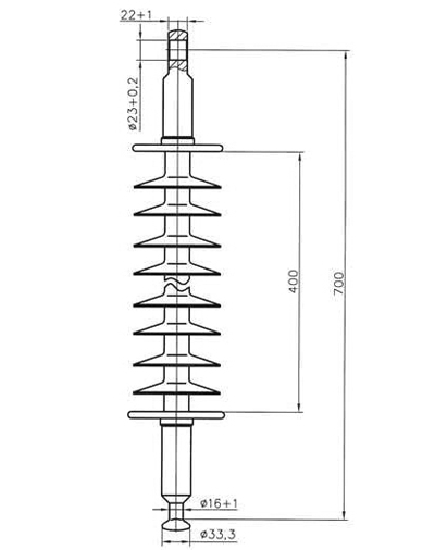 Изолятор линейный полимерный подвесной ЛК 120/35