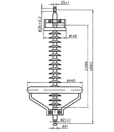  Изолятор линейный полимерный подвесной ЛК 160/330
