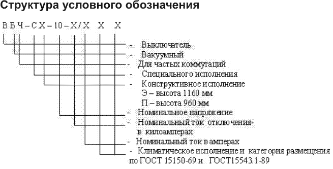 Вакуумный выключатель ВБЧ-СЭ(П)-10-20/1000 УХЛ2, Т3