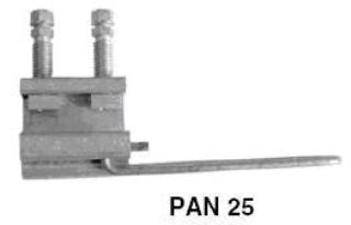 Зажимы анкерные для проводов ввода для СИП с неизолированной несущей жилой из сплава типа PAN